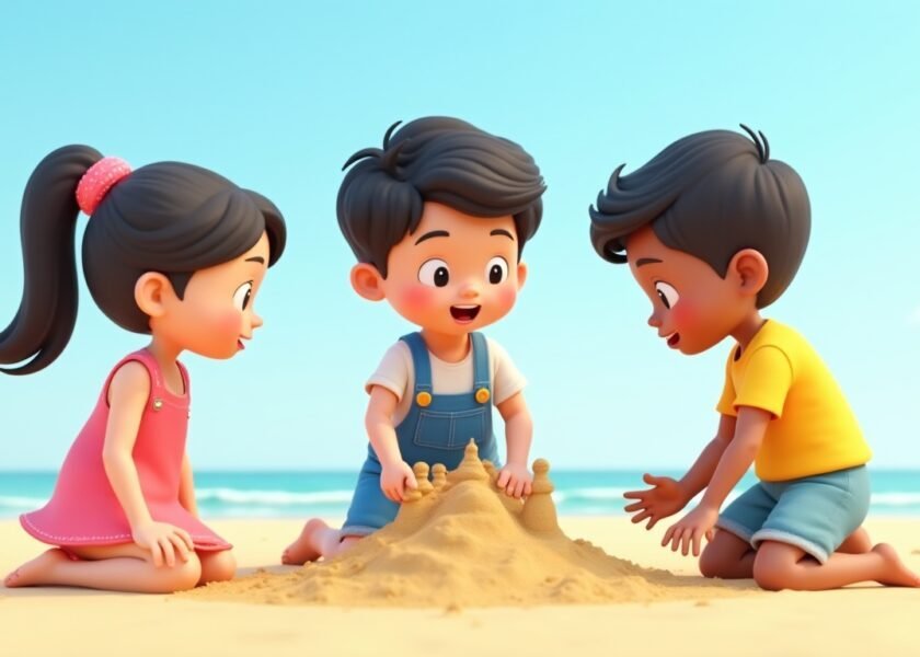 طفلة ترسم بالطباشير على الطريق أثناء اللعب الجماعي مع الأطفال الآخرين لتعزيز المهارات الاجتماعية في مرحلة ما قبل المدرسة - 7 طرق فعّالة لتعزيز المهارات الاجتماعية لدى الأطفال في مرحلة ما قبل المدرسة