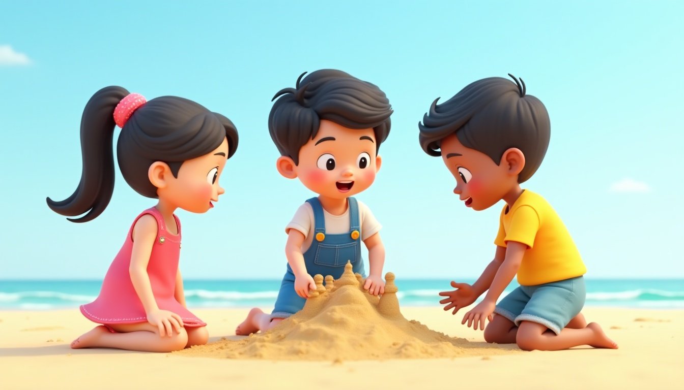 طفلة ترسم بالطباشير على الطريق أثناء اللعب الجماعي مع الأطفال الآخرين لتعزيز المهارات الاجتماعية في مرحلة ما قبل المدرسة - 7 طرق فعّالة لتعزيز المهارات الاجتماعية لدى الأطفال في مرحلة ما قبل المدرسة