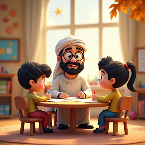 يومي في روضتي الأسبوع الثالث اليوم الأول اطفال يستعدوون للذهاب للمدرسة