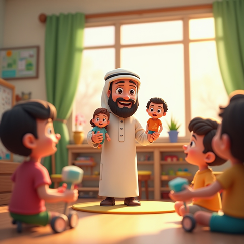 يومي في روضتي الأسبوع الثالث اليوم الأول اطفال يستعدوون للذهاب للمدرسة