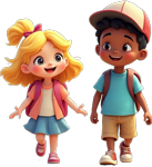 يومي في روضتي الأسبوع الثالث اليوم الأول اطفال يستعدوون للذهاب للمدرسة