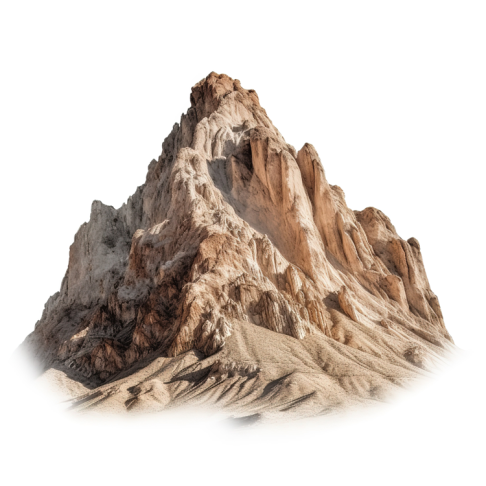 desert-mountain-isolated-white-background-dry-desert-mountains-cliff-isolated-white