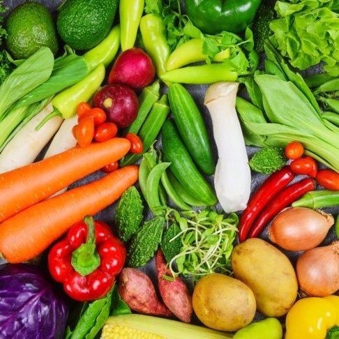صورة تظهر عدد من الخضراوات المختلفة